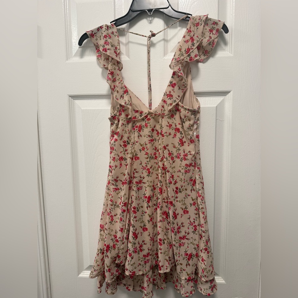 Women's Cap Flutter Sleeve Mini Empire Waist Dress - Wild Fable XS NWOT - Picture 7 of 8